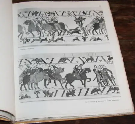 LEJARD (Andr&eacute;). La tapisserie de Bayeux. Accompagn&eacute;e de la Conqu&ecirc;te de l'Angleterre par Guillaume le Conqu&eacute;rant. Texte extrait de la Chronique de Normandie, adapt&eacute;e par Michel H&eacute;bert. Photo 4.