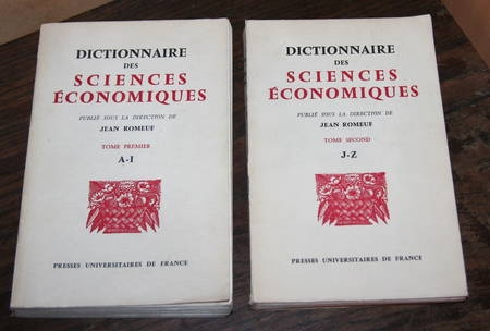 ROMEUF Dictionnaire des sciences &eacute;conomiques 1956 Envoi. Photo 1.