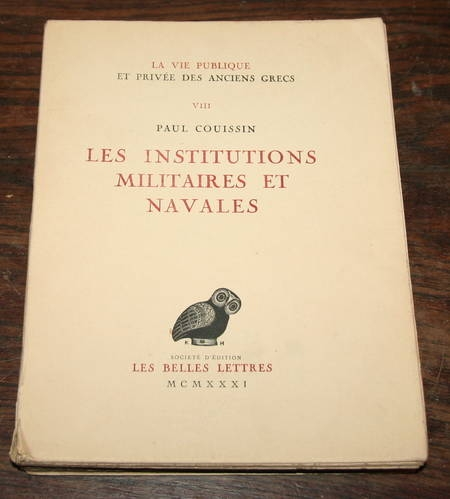 COUISSIN (Paul). Les institutions militaires et navales. Photo 1.