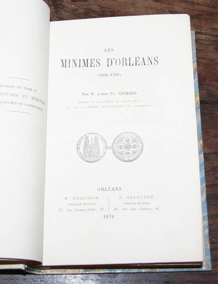 Orl&eacute;ans Recueil de travaux de l'abb&eacute; Cochard 1876-1898. Photo 2.