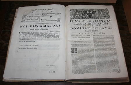 URSAYA (DOMINICUS). Disceptationes ecclesasticae una cum resolutionibus, seu judicatis, sacrarum congregationum, in quibus pro une partium scripsit, vel pro veritate consultus respondit. Photo 2.