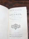 CICERON. Pensées de Cicéron traduites pour servir à l'éducation de la jeunesse par M. l'abbé d'Olivet de l'académie françoise