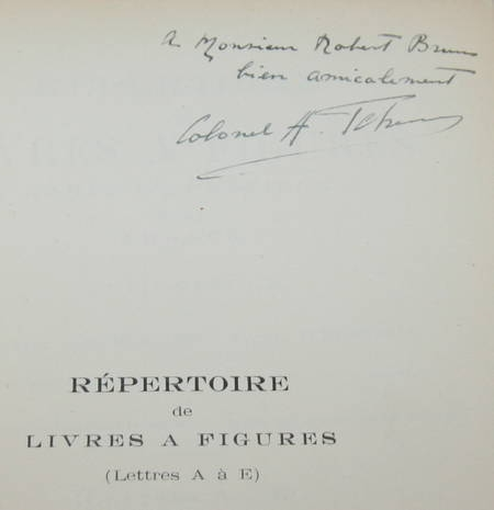 TCHEMERZINE (Stéphane) et TCHEMERZINE (Avenir). Répertoire de livres à figures rares et précieux édités en France au XVIIème siècle. Contenant environ 1500 fac-similés et frontispices, titres et figures et la collation complète indiquant le nombre de figures qui ornent chaque ouvrage.