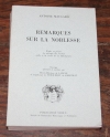 MAUGARD (Antoine). Remarques sur la noblesse [dédiées aux assemblées provinciales]