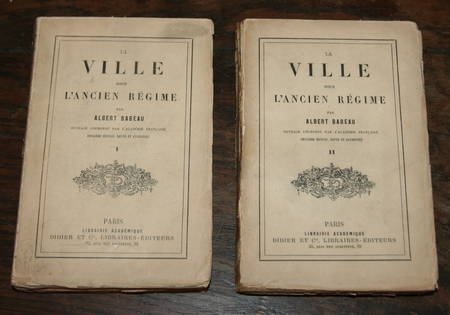 BABEAU (Albert). La ville sous l'ancien régime