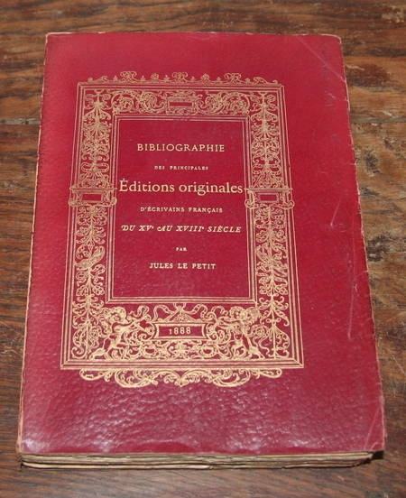 LE PETIT Bibliographie des EO XVe-XVIIIe 1888 Envoi. Photo 1.