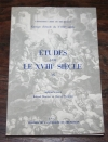 MORTIER (Roland) et HASQUIN (Hervé). Etudes sur le XVIIIe siècle. IX