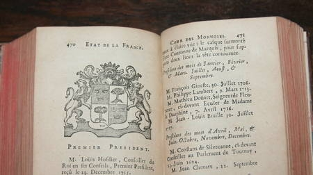 [H&eacute;raldique, Noblesse] Etat de la France 1718 - 3 volumes reli&eacute;s. Photo 2.