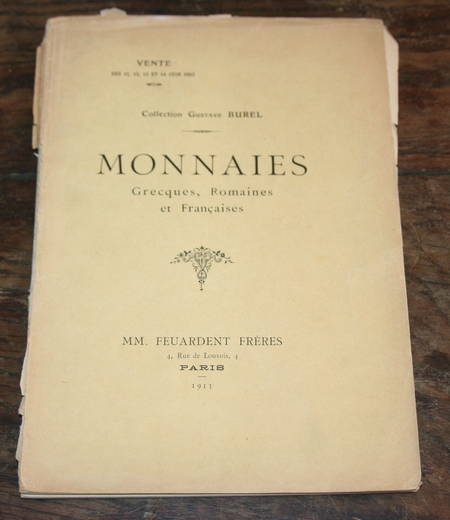 [Numismatique] Monnaies Collection Gustave Burel 1913. Photo 1.