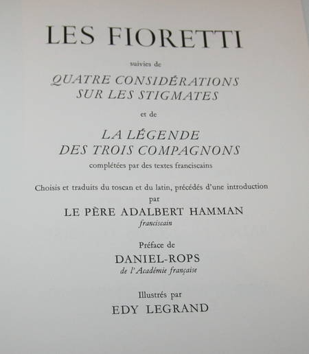 Les Fioretti - Edy Legrand - 1964. Photo 3.
