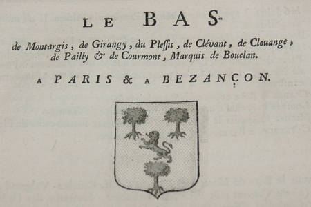 Hozier. G&eacute;n&eacute;alogie Le Bas de Montargis 1762 Paris. Photo 0.