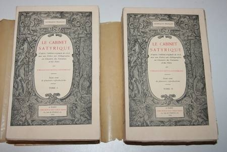 FLEURET (Fernand) et PERCEAU (Louis). Le cabinet satyrique. Première édition complète et critique d'après l'édition originale de 1618, augmentée des éditions suivantes avec une notice, une bibliographie, un glossaire, des variantes et des notes