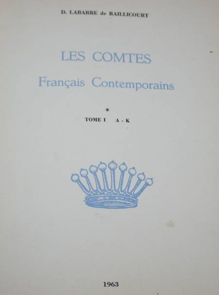 Les comtes fran&ccedil;ais contemporains. Titres r&eacute;guliers. Photo 1.