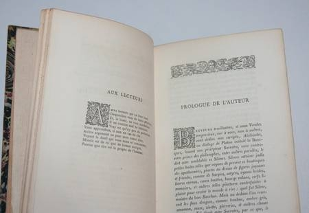 Les cinq livres de Fran&ccedil;ois Rabelais 1885 - 4 volumes reli&eacute;s. Photo 1.