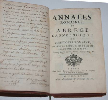 Annales romaines depuis la formation de Rome, jusqu'aux empereurs 1756. Photo 1.