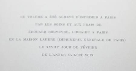 ROUVEYRE - Connaissances n&eacute;cessaires &agrave; un bibliophile 10 vol. 1899 Envoi. Photo 1.