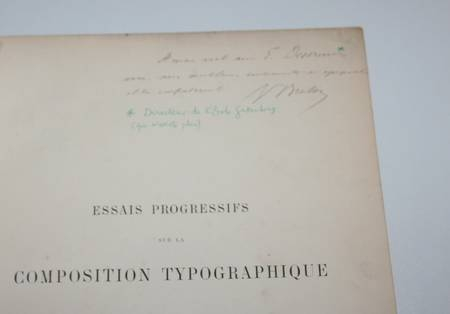 Breton - Essais progressifs sur la composition typographique des tableaux 1893. Photo 1.