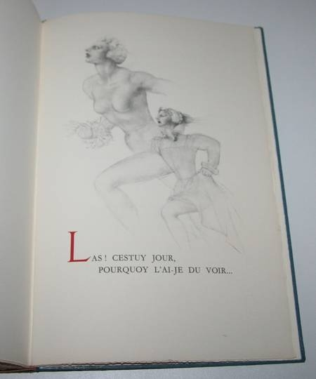 Louise Lab&eacute; - Oeuvre po&eacute;tique - Illustrations de Mariano Andre&uuml; - 1975. Photo 2.