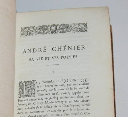CHENIER (André). Oeuvres poétiques. Publiées avec une introduction et des notes par Eugène Manuel