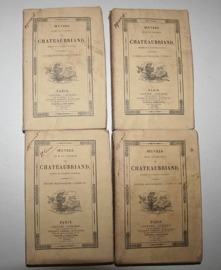 CHATEAUBRIAND. Etudes historiques T. I à IV