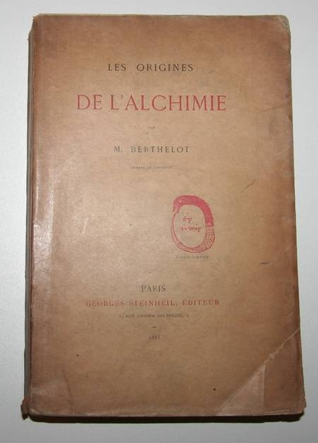 BERTHELOT (M.). Les origines de l'alchimie