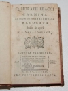 HORACE. Q. Horatii Flacci carmina ad suum ordinem ac nitorem revocata studio et oper&acirc; Sanadonis [Suivi de :] Traduction d'une ancienne himne sur les f&ecirc;tes de V&eacute;nus, avec des remarques critiques sur la m&ecirc;me pi&egrave;ce
