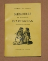COURTILZ de SANDRAS. M&eacute;moires de Monsieur d'Artagnan