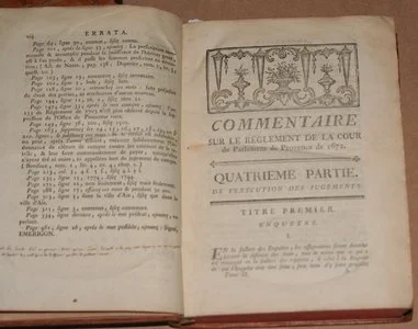 Janety R&eacute;glement du parlement de Provence de 1672. 1780. Photo 4.