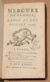 . Mercure de France. Juillet-Aoust 1736