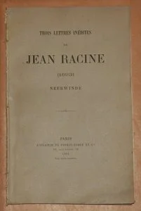 Trois lettres inédites de Jean Racine (1693). 1884. Photo 0.