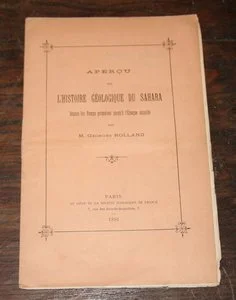 Histoire g&eacute;ologique du Sahara 1891. Photo 0.