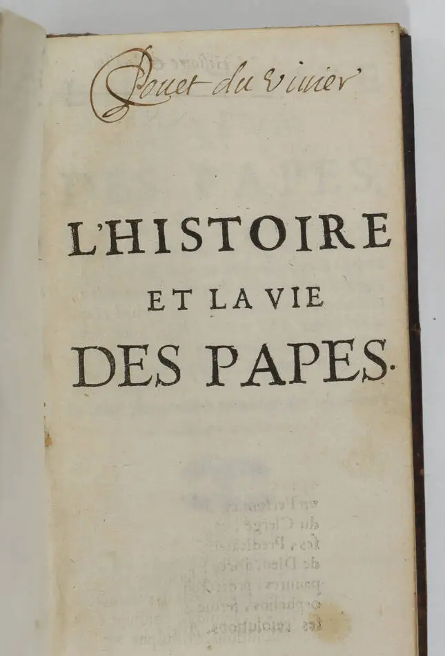 COULON - L histoire et la vie des papes - 1668 - portraits et figure - Photo 3, livre ancien du XVIIe siècle