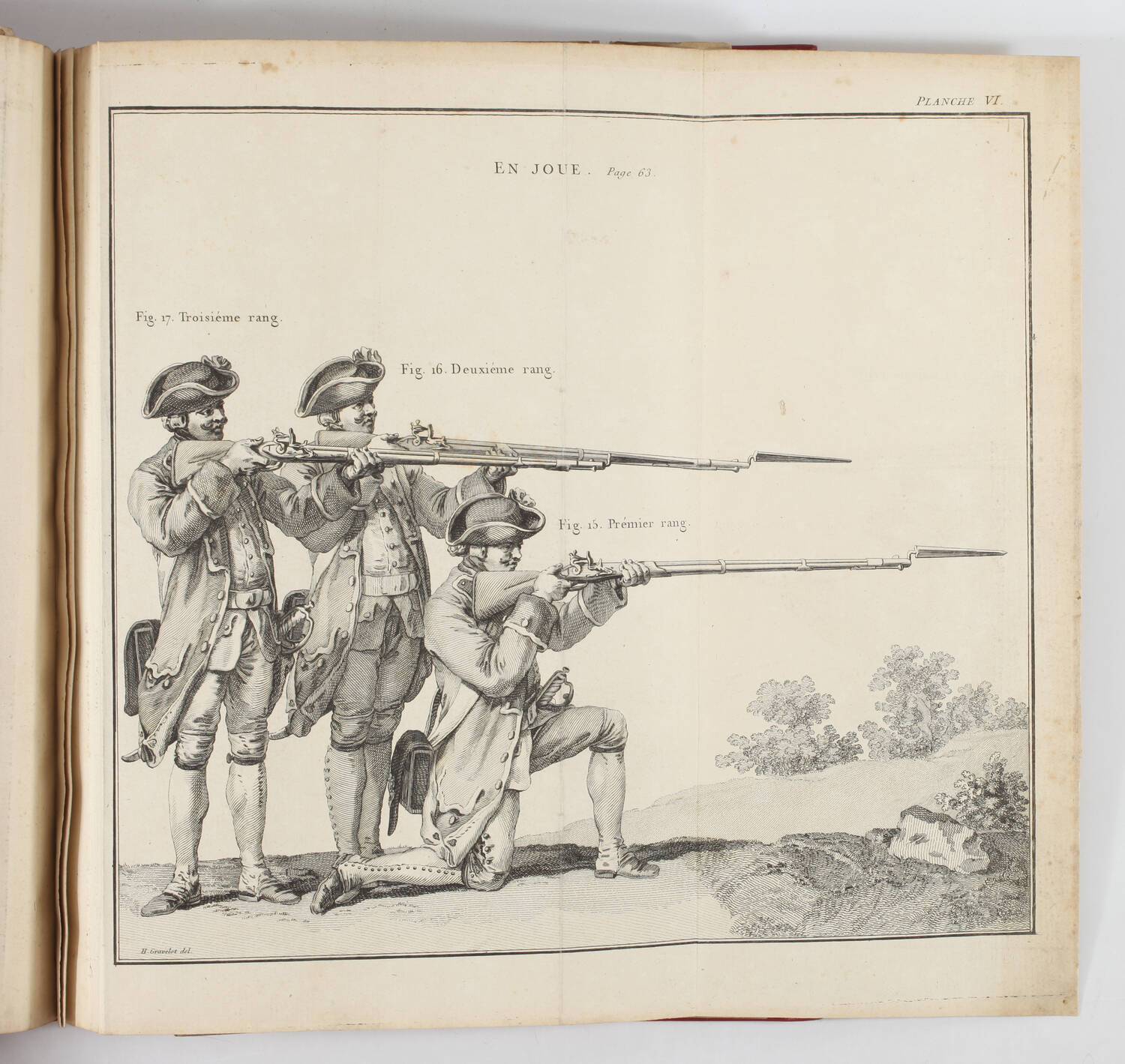 [Militaria] GRAVELOT - Planches des positions des soldats d infanterie - 1766 - Photo 0, livre ancien du XVIIIe siècle