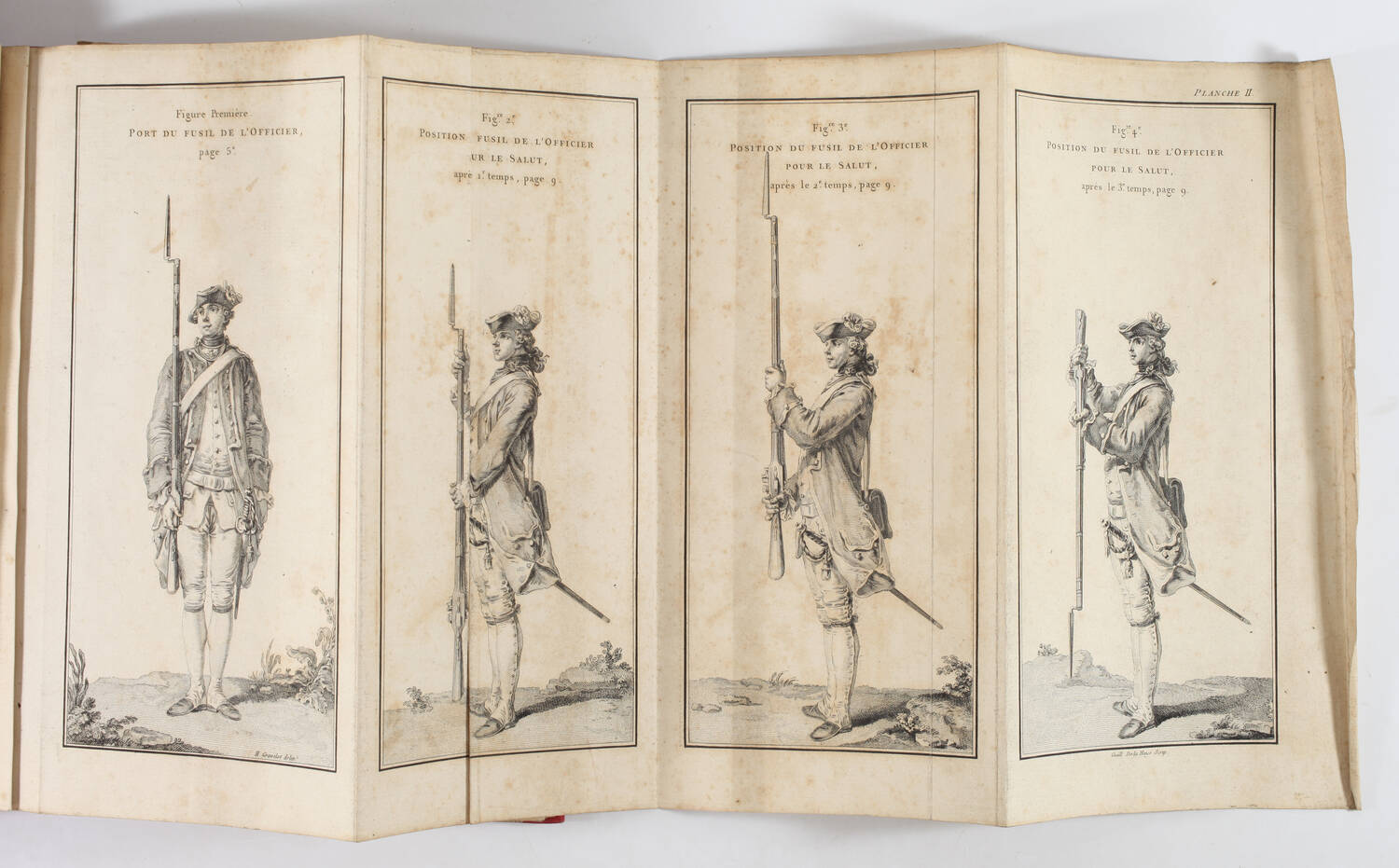 [Militaria] GRAVELOT - Planches des positions des soldats d infanterie - 1766 - Photo 5, livre ancien du XVIIIe siècle
