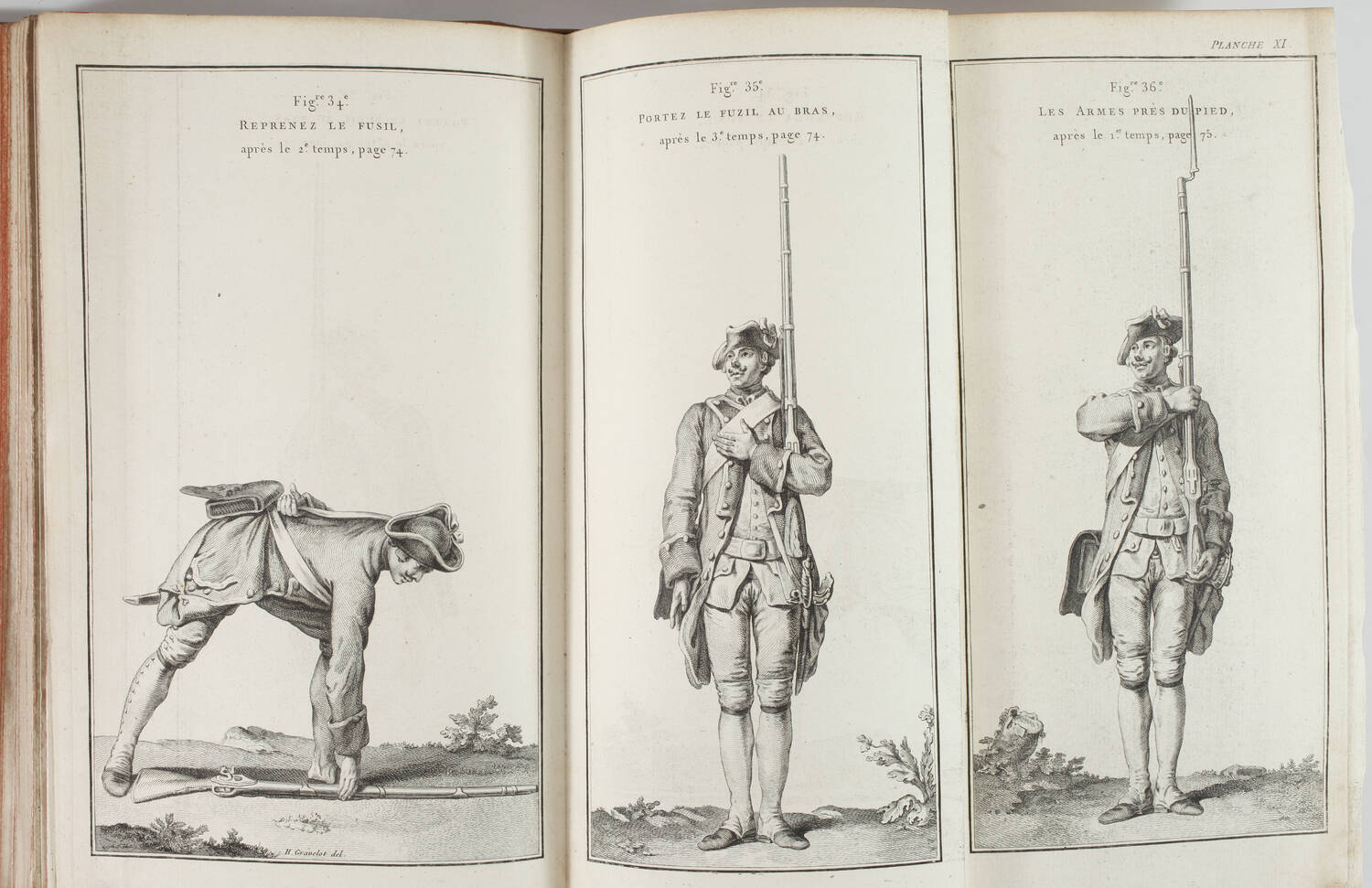 [Militaria] Ordonnance de l infanterie + soldats de Gravelot + manoeuvres - 1766 - Photo 11, livre ancien du XVIIIe siècle