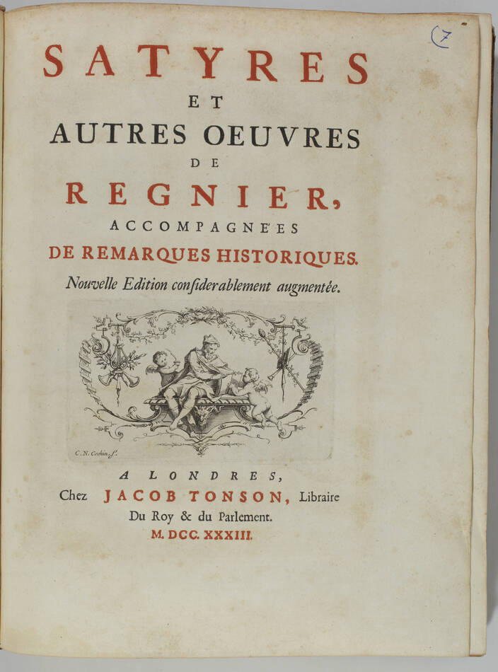 Mathurin REGNIER - Satyres et autres oeuvres - Londres, 1733 - Photo 2, livre ancien du XVIIIe siècle