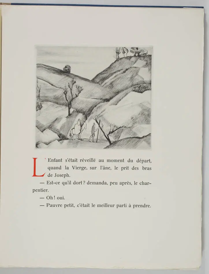 SUPERVIELLE - La fuite en Egypte - 1947 - Gravures de Pierre Guastalla - Signé - Photo 3, livre rare du XXe siècle