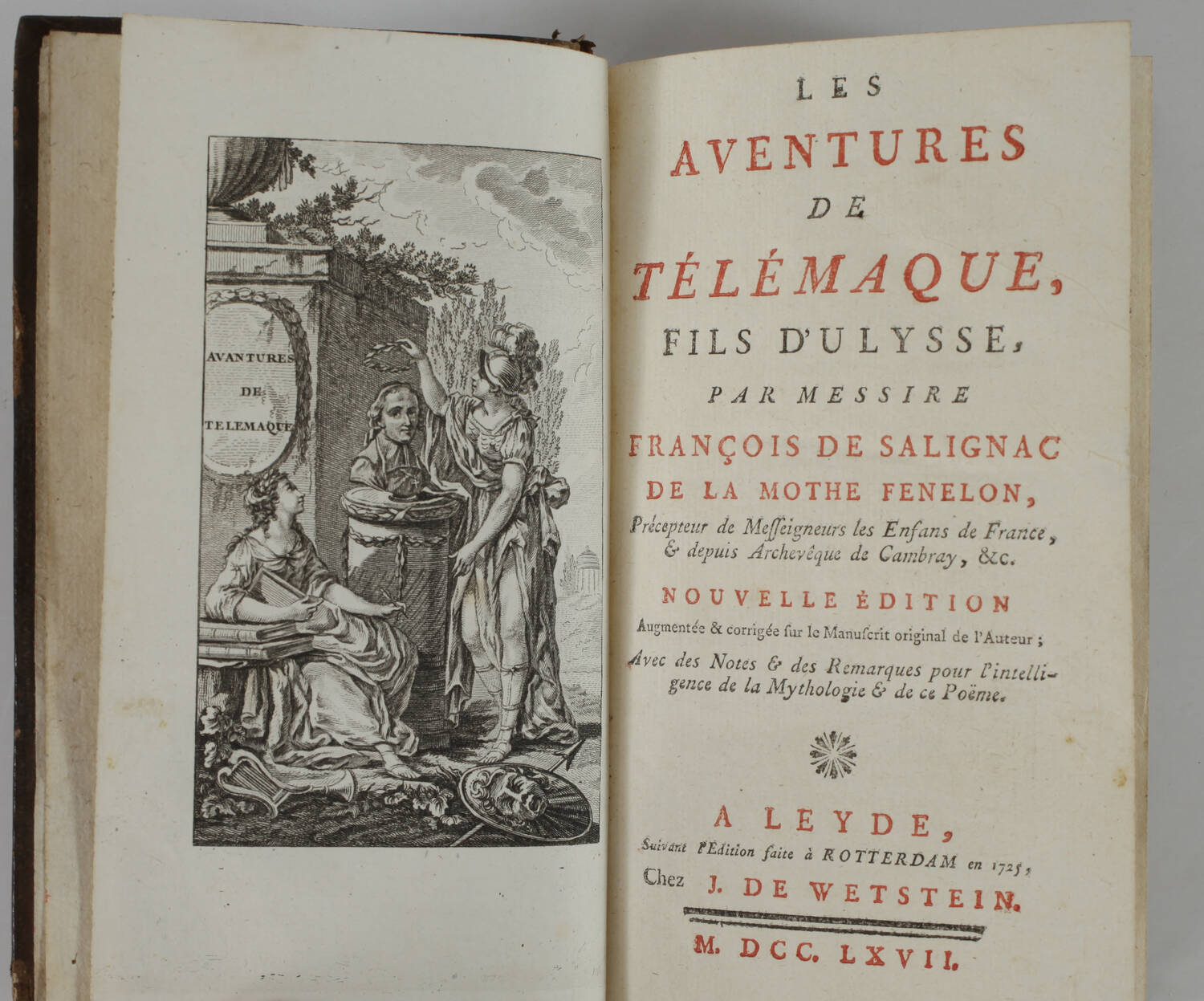 FENELON -  Les aventures de Télémaque - 1767 - figures - Photo 2, livre ancien du XVIIIe siècle