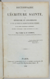 JAMES - Dictionnaire de l écriture sainte - 1848 - Photo 1, livre rare du XIXe siècle