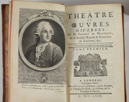 PALISSOT de MONTENOY - Théâtre et oeuvres diverses - 1763 - 3 volumes - Photo 1, livre ancien du XVIIIe siècle