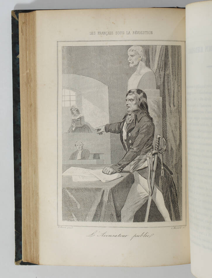 CHALLAMEL - Les français sous la Révolution - 1843 - 40 gravures - Photo 2, livre rare du XIXe siècle
