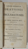 LIBANIOS sophistae orationes et declamationes - 1791 - 4 volumes - REISKE - Photo 3, livre ancien du XVIIIe siècle