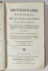 HURTAUT Dictionnaire de la ville de Paris et de ses environs - 1779 - 4 vols - Photo 3, livre ancien du XVIIIe siècle