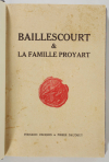 DAUDRUY - Baillescourt et la famille Proyart - 1957 - Photo 1, livre rare du XXe siècle