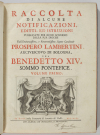 [Italie Bologne] Lambertini - Raccolta di alcune notificazioni 1742 - 2 vol in-4 - Photo 2, livre ancien du XVIIIe siècle