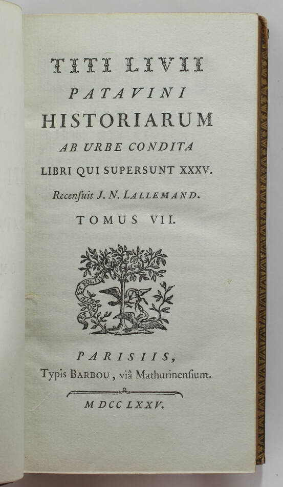 [Rome] TITE LIVE - Ab urbe condita libri - Barbou, 1775  - 7 volumes - Lallemand - Photo 2, livre ancien du XVIIIe siècle