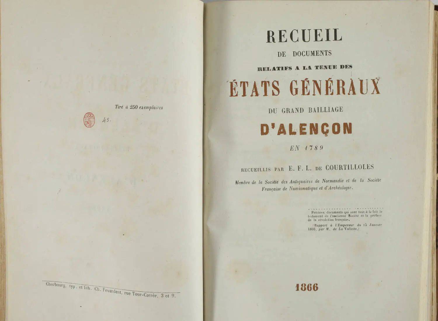 Recueil concernant Alençon et l Orne - 1866-1880 - Exemplaire Rombault - Photo 3, livre rare du XIXe siècle