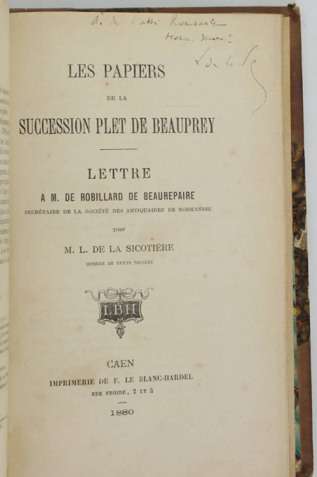 Recueil concernant Alençon et l Orne - 1866-1880 - Exemplaire Rombault - Photo 5, livre rare du XIXe siècle