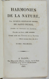 Bernardin de SAINT-PIERRE - Harmonies de la nature - 1815 - 3 vol. - EO - Photo 2, livre rare du XIXe siècle