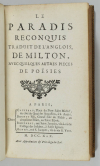 Milton - Le paradis perdu + reconquis + critique 1729-1731 - 5 volumes uniformes - Photo 3, livre ancien du XVIIIe siècle